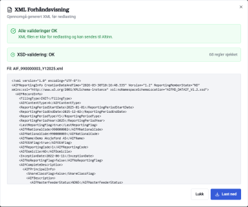XML-rapportering